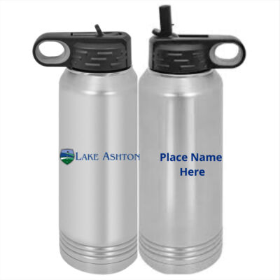 SUB -  Custom 30 oz. Silver Stainless Steel Vacuum Insulated Water Bottle Thumbnail