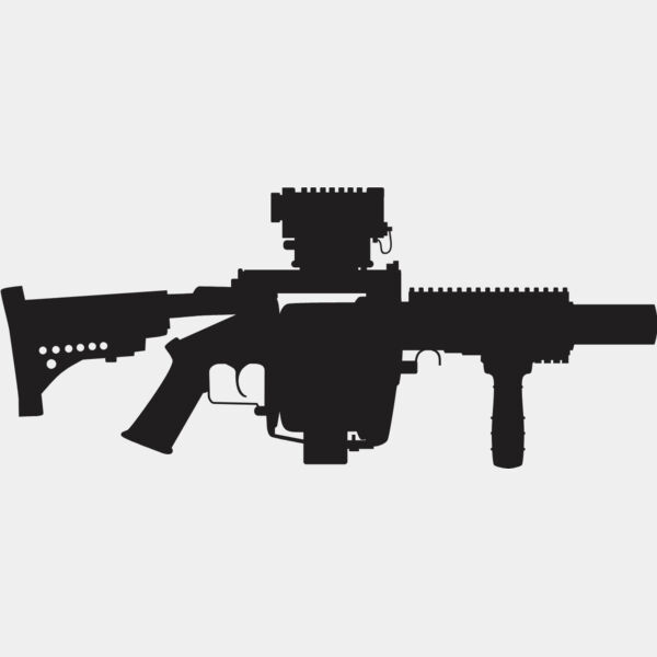 Assault Rifle Gun Silhouette 13 Thumbnail