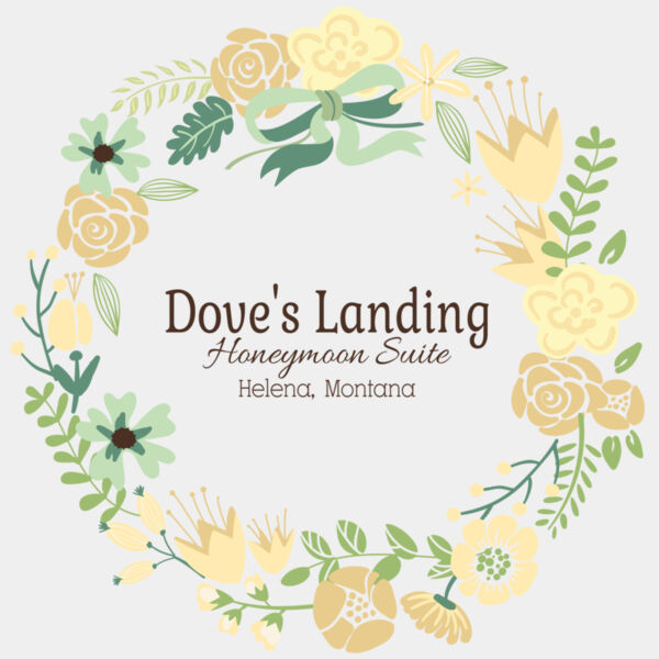 Honeymoon Wedding Floral Wreath Template 2 Thumbnail